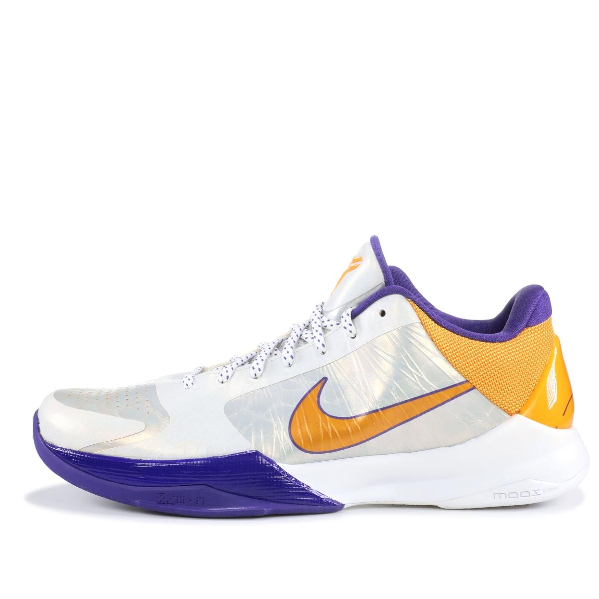 Giày Nike Zoom Kobe 5 Lakers Home 386429-102 màu trắng phối vàng tím