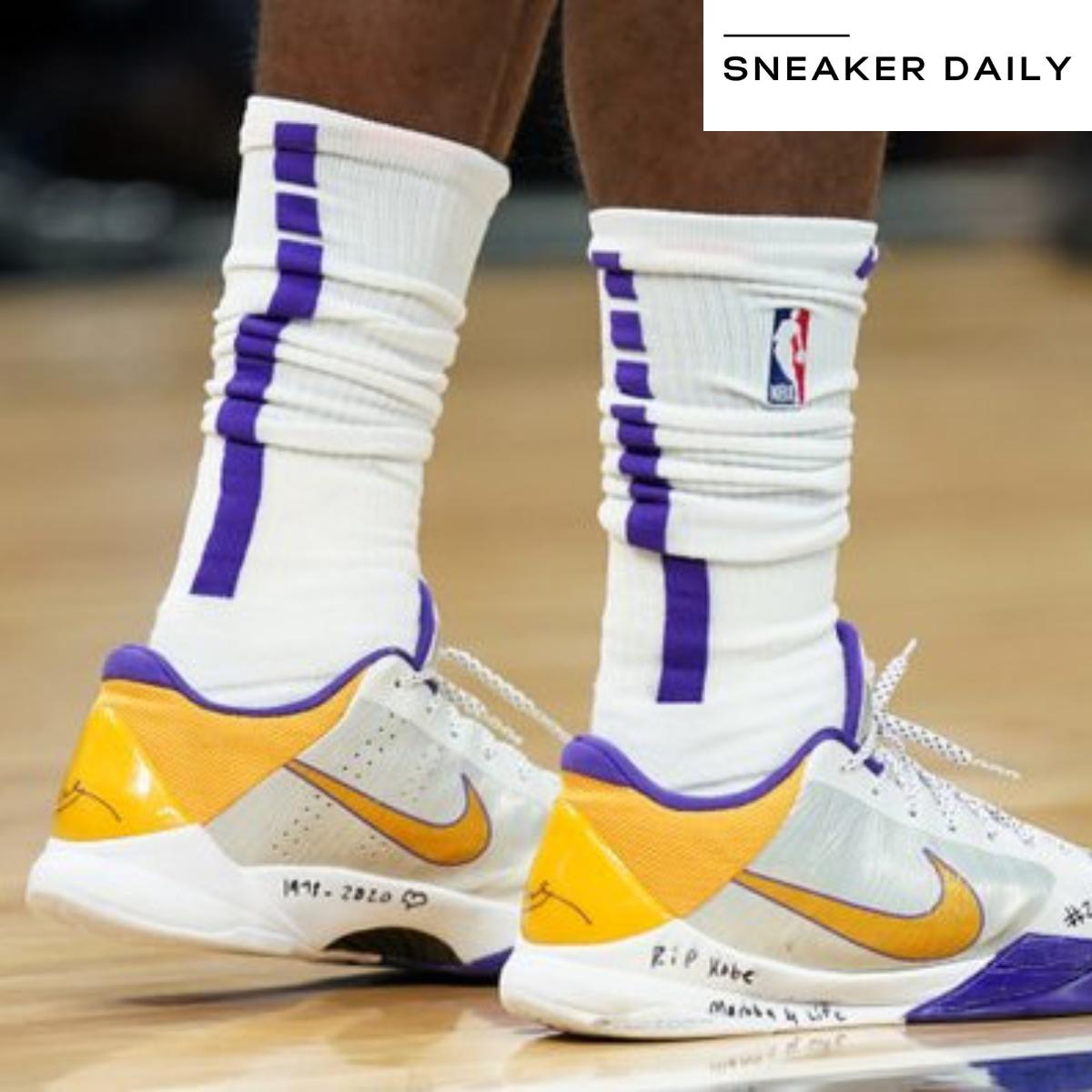 Giày Nike Zoom Kobe 5 Lakers Home 386429-102 - Ảnh 6